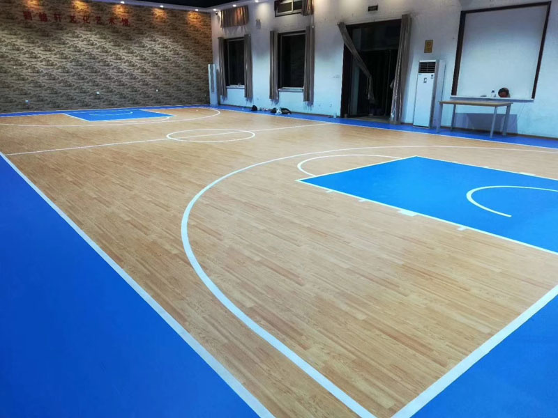 可移動(dòng)羽毛球運(yùn)動(dòng)地膠塑膠地板PVC地墊防滑耐磨地板膠水晶沙5.0mm