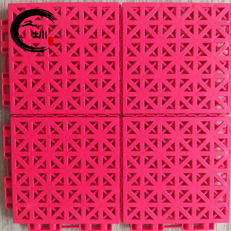 幼兒園籃球場(chǎng)注塑軟連接彈簧彈墊250懸浮式拼裝運(yùn)動(dòng)地板